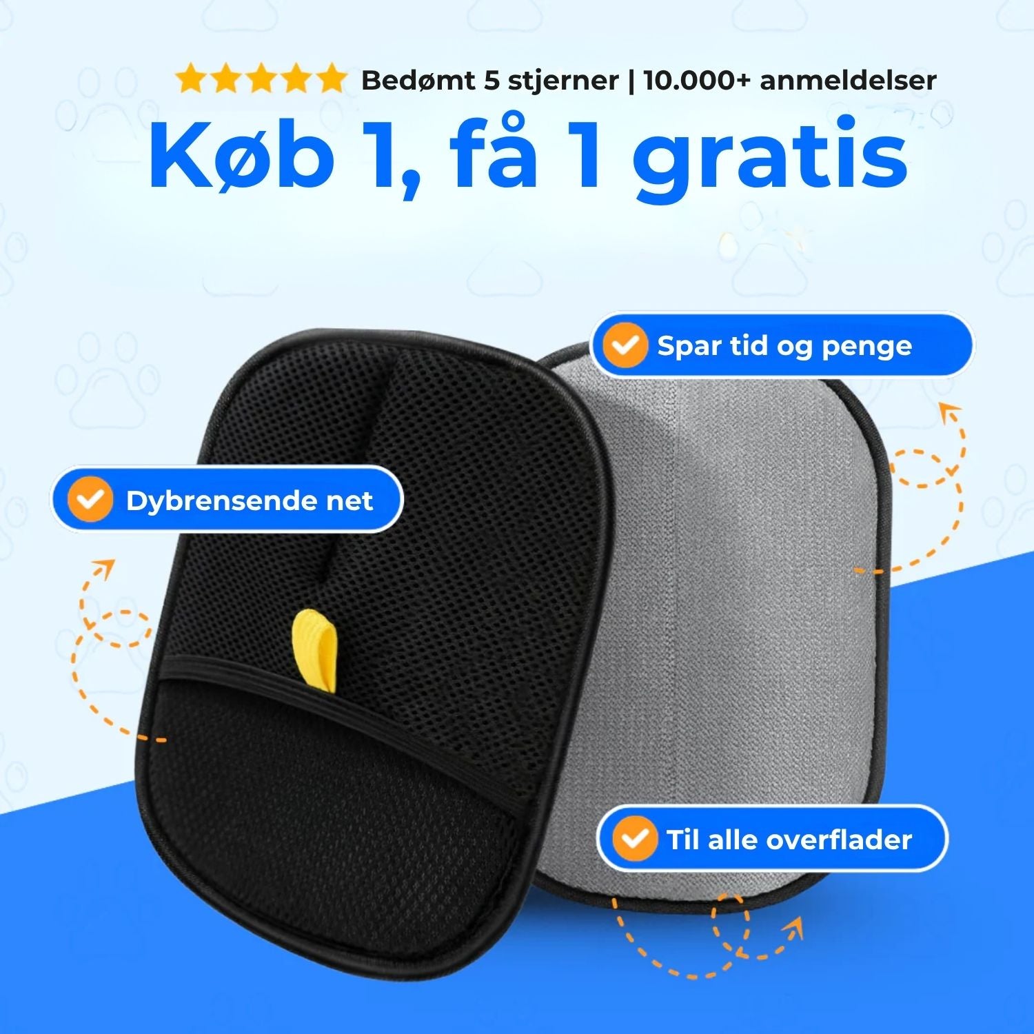 PelsFjerner™ – Elektrostatiske handsker til nem fjernelse af dyrehår (1+1 GRATIS)