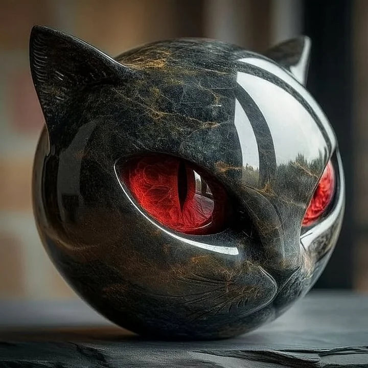 Ida | Mystisk sort katte skulptur