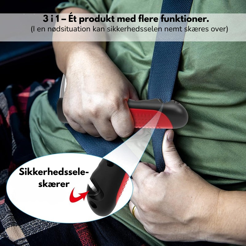 AutoStøtte™ – 3-i-1 Bilgreb & Nødredskab