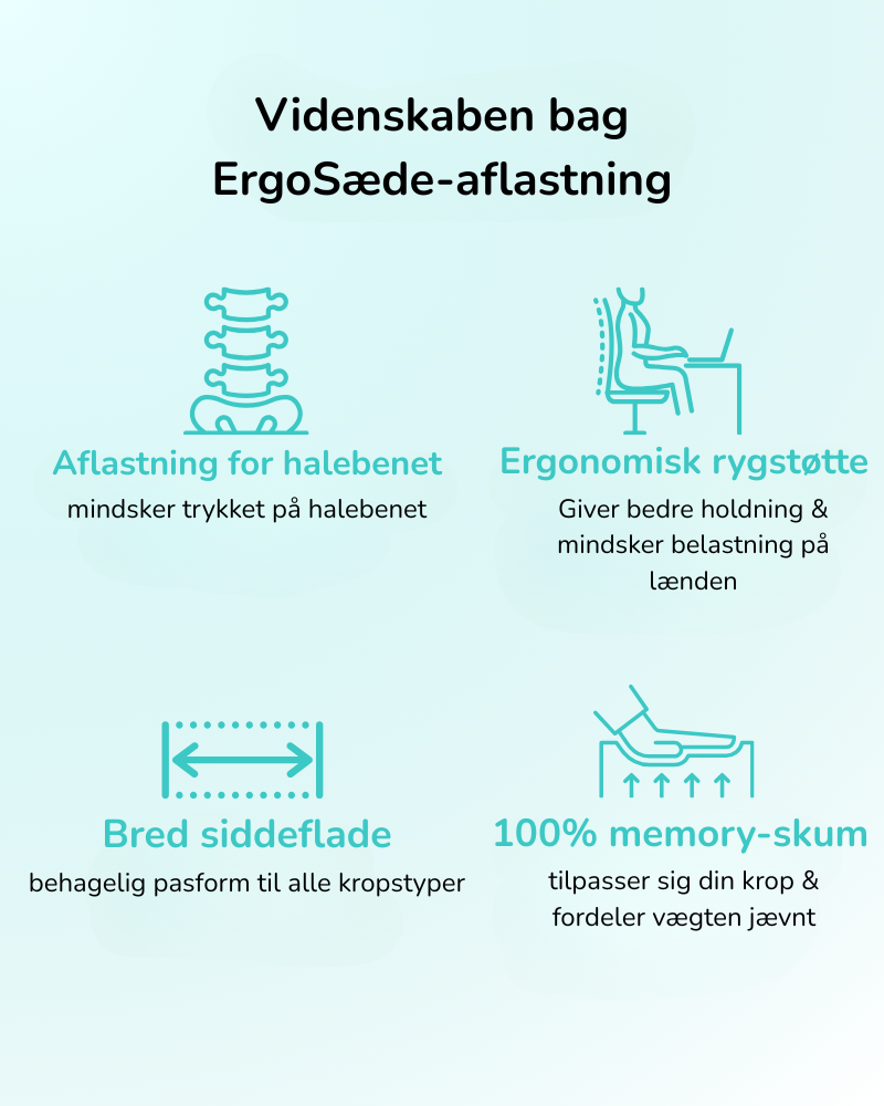 ErgoSæde™ - Siddepude til Øjeblikkelig Lindring