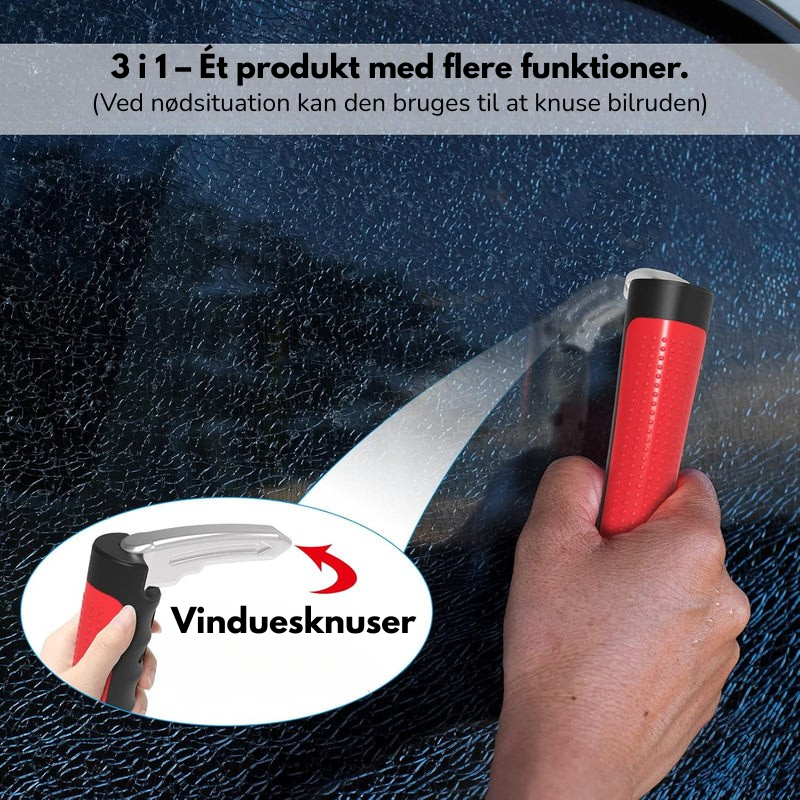 AutoStøtte™ – 3-i-1 Bilgreb & Nødredskab