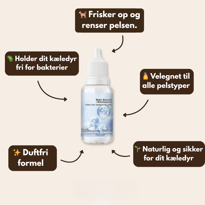 Pels-forfriskende Shampoo Dråber - Til Alle Pelsformer