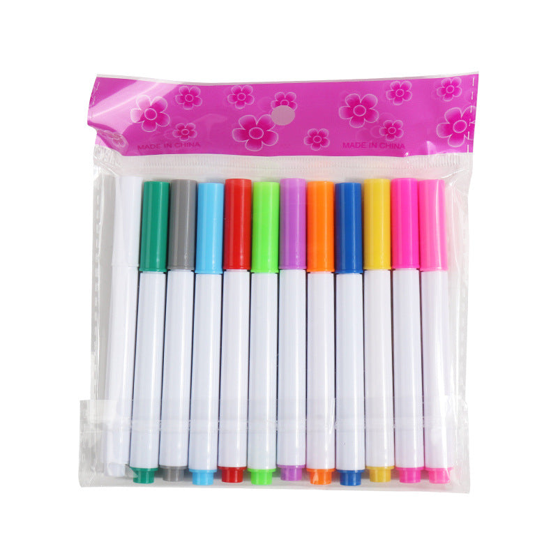 12x Farverige Tuscher til Lysende LED Tegnebræt