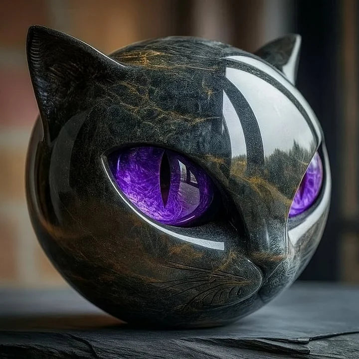 Ida | Mystisk sort katte skulptur
