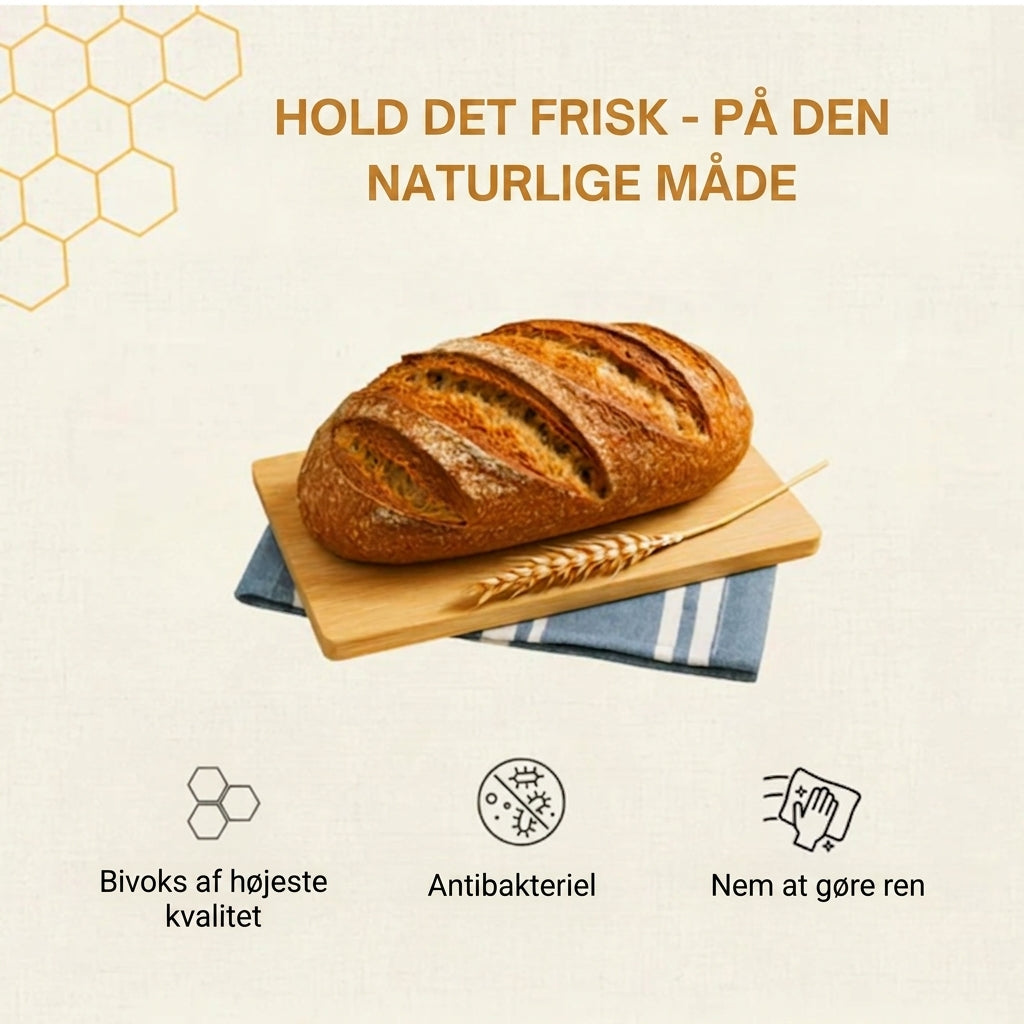 Bivoks Brødpose – Holder dit brød frisk 3× længere