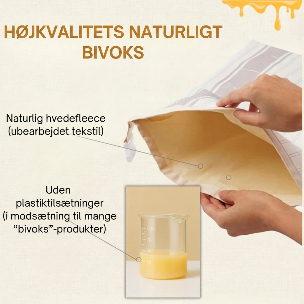 Bivoks Brødpose – Holder dit brød frisk 3× længere