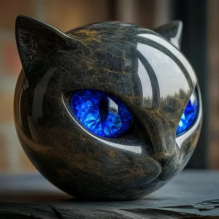 Ida | Mystisk sort katte skulptur