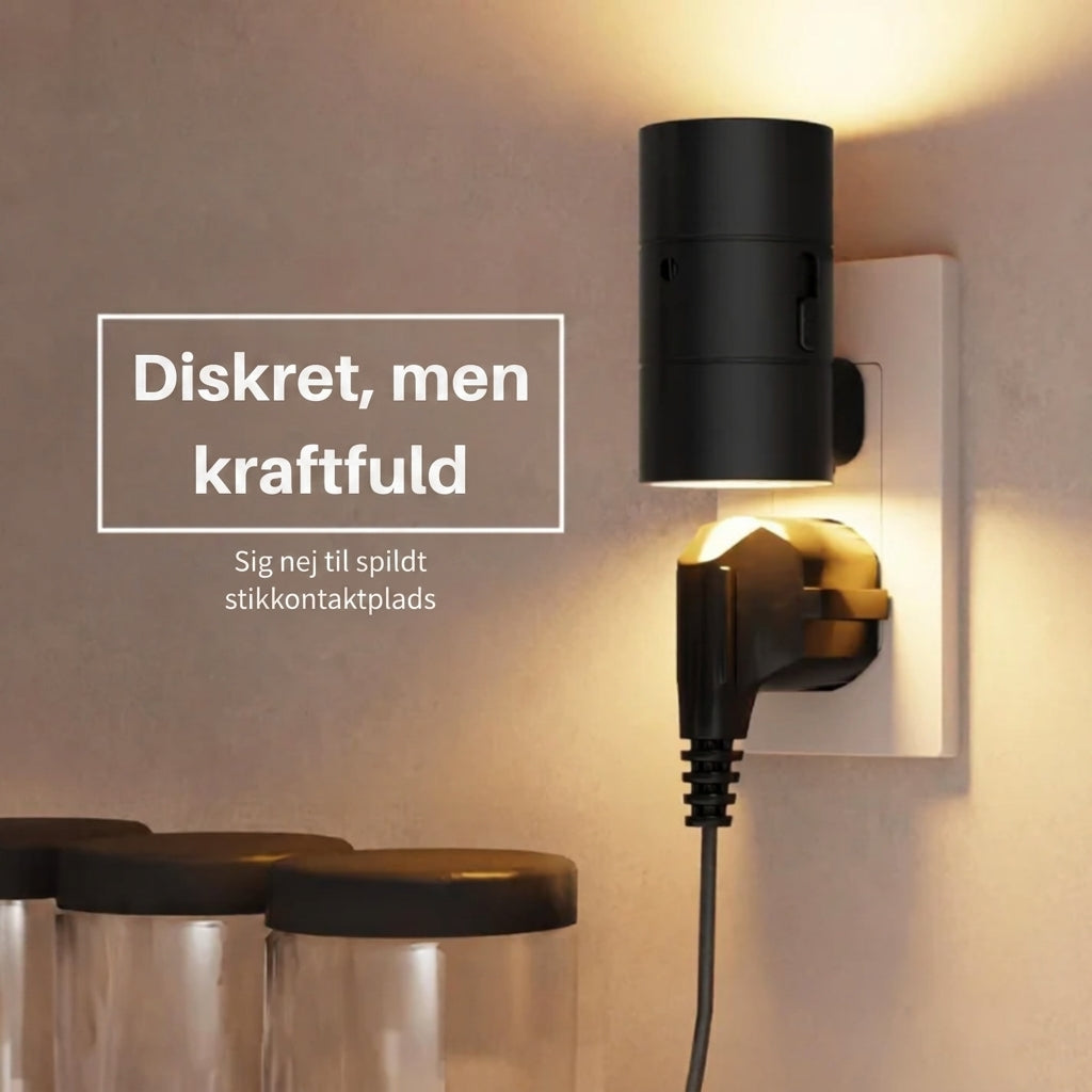 StikLys | Stiklampe med Sensor – Dæmpbar Natlampe til Stikkontakt