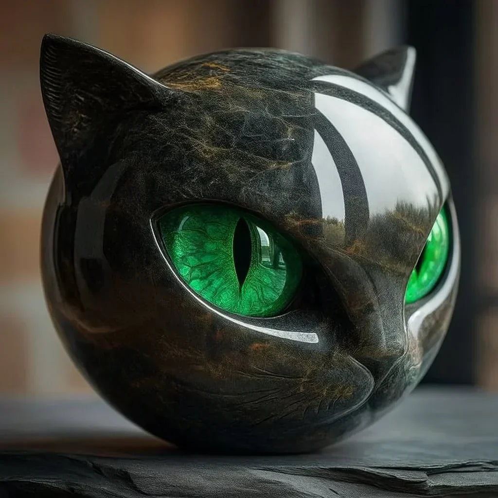 Ida | Mystisk sort katte skulptur
