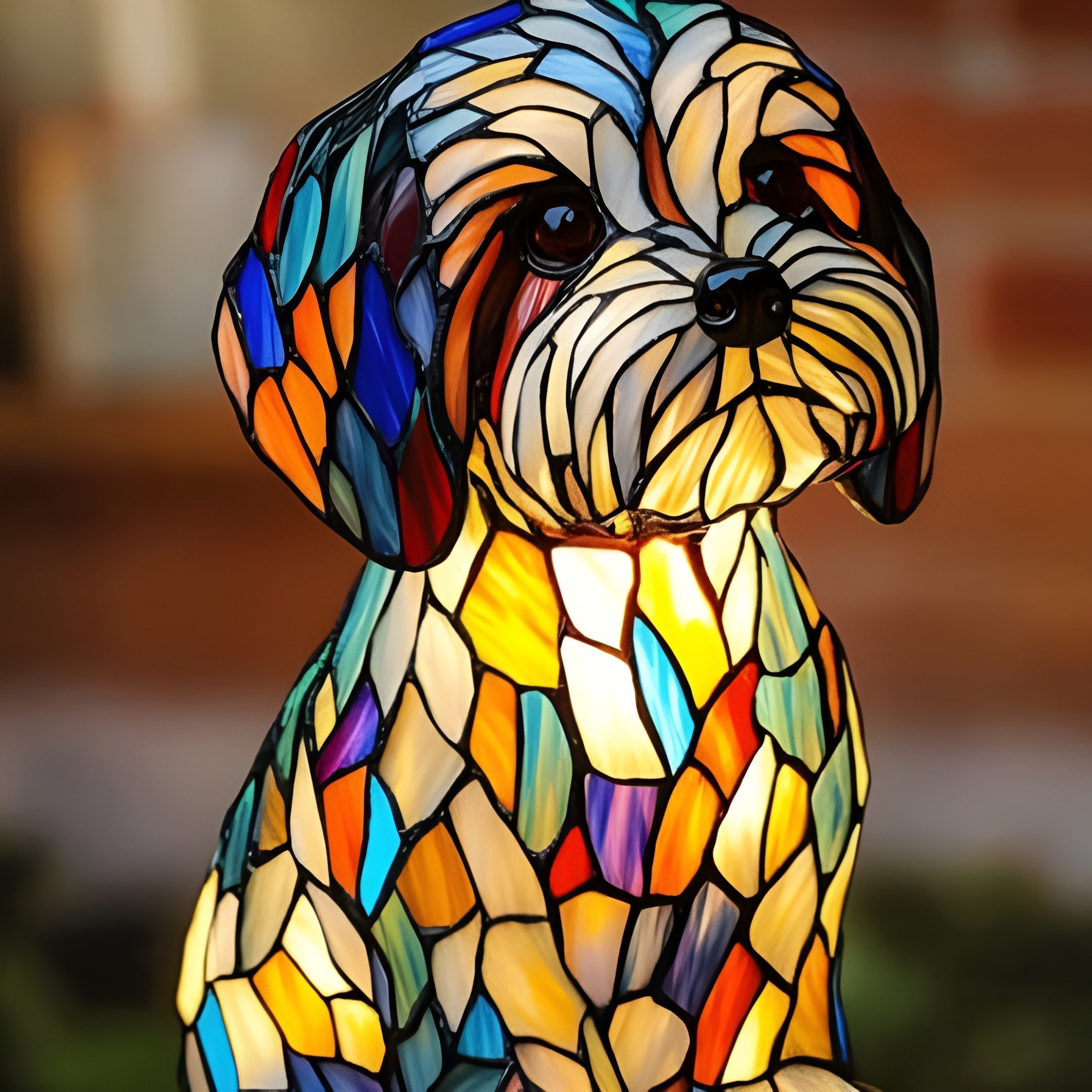 Papouille | Magisk Farvet Glaslampe til Hunde