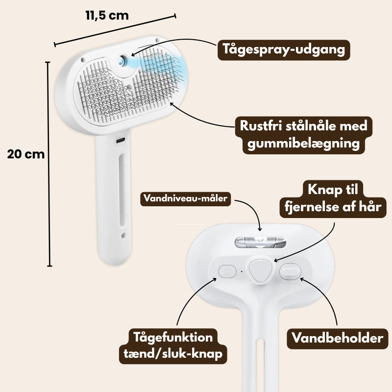 MistBrush™ – Hydrerer, masserer og fjerner hår smertefrit