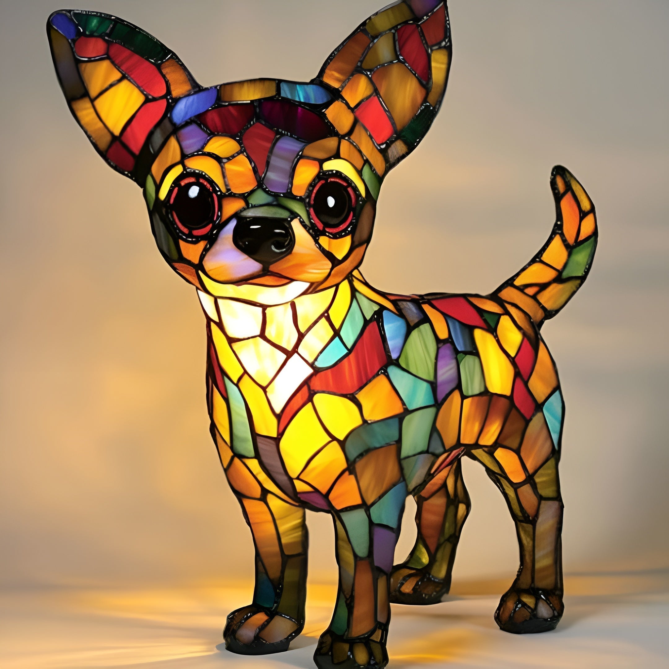 Choupette | Magisk hundelampe i farverigt glas