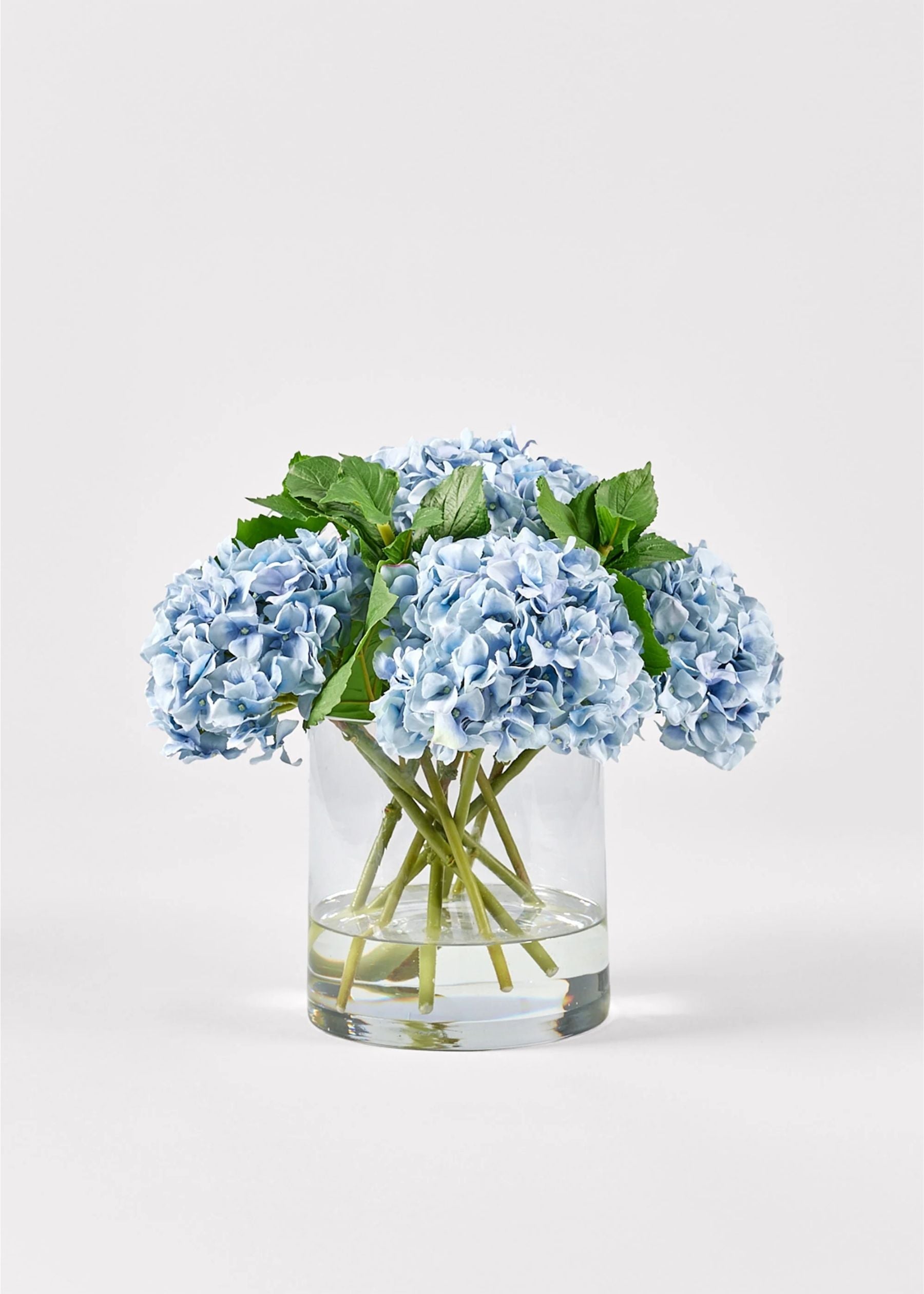 Kunstige hortensia stilke – Pudderblå