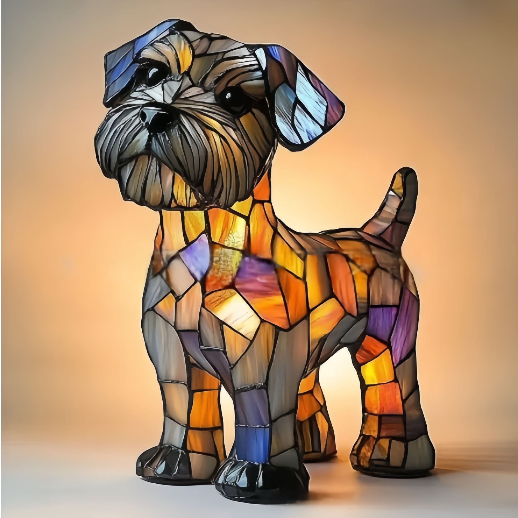 Rocky | Magisk farvet glas hundelampe