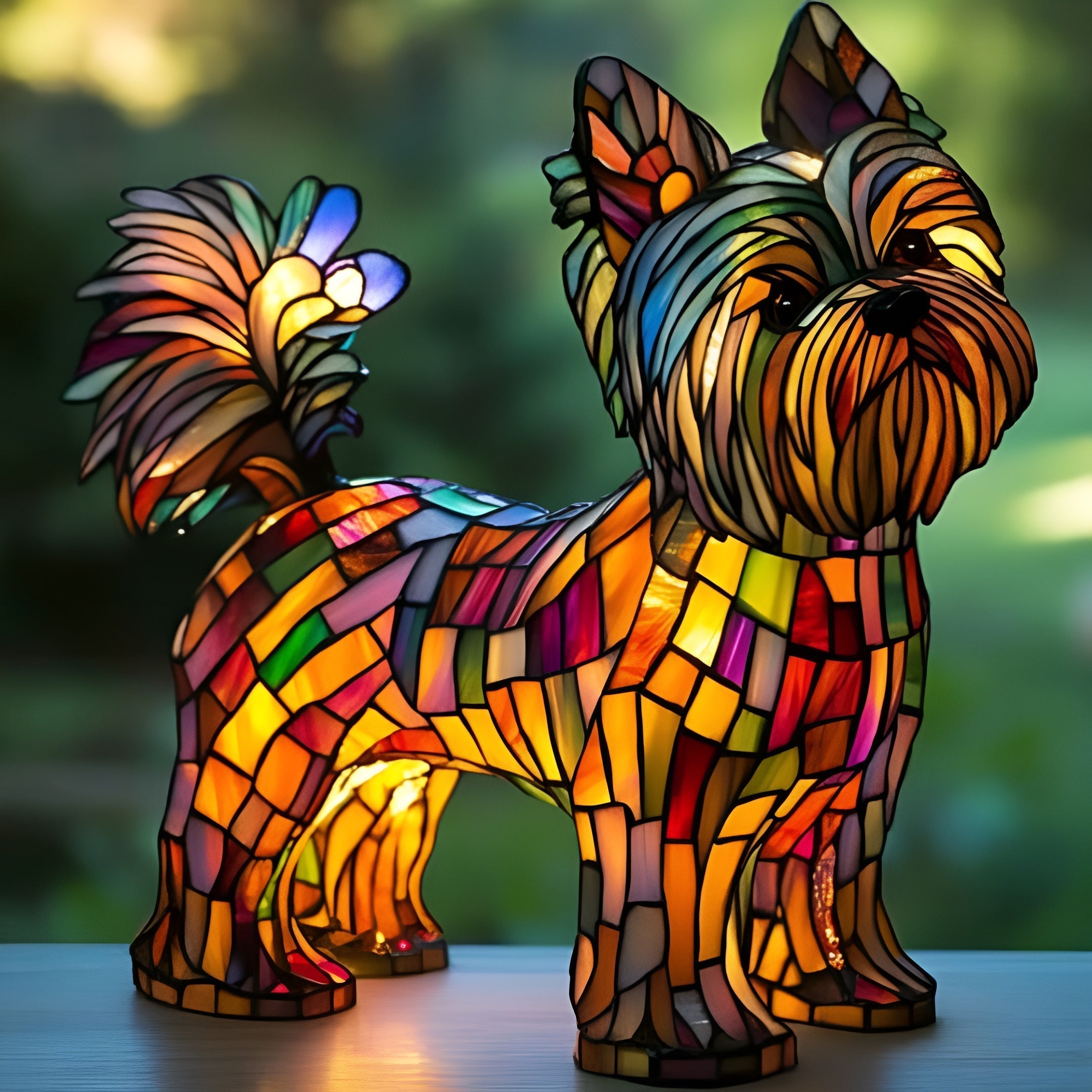 Lili | Farvet glas lampe til hunde