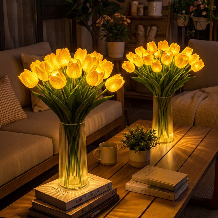 Romantisk Tulipanlygte – 15 Blomster
