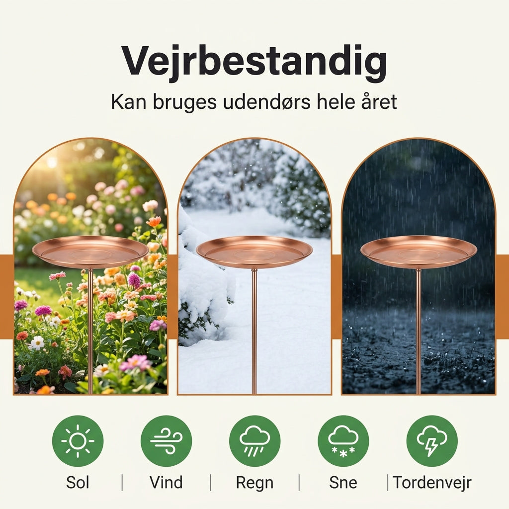 Håndlavet Kobberfuglebad – Giv Havefuglene Hvad De Mangler