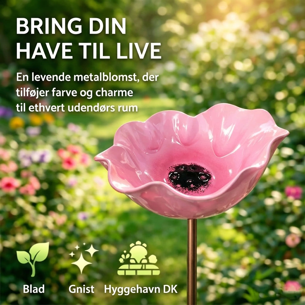 Blomsterfuglebad — Pink