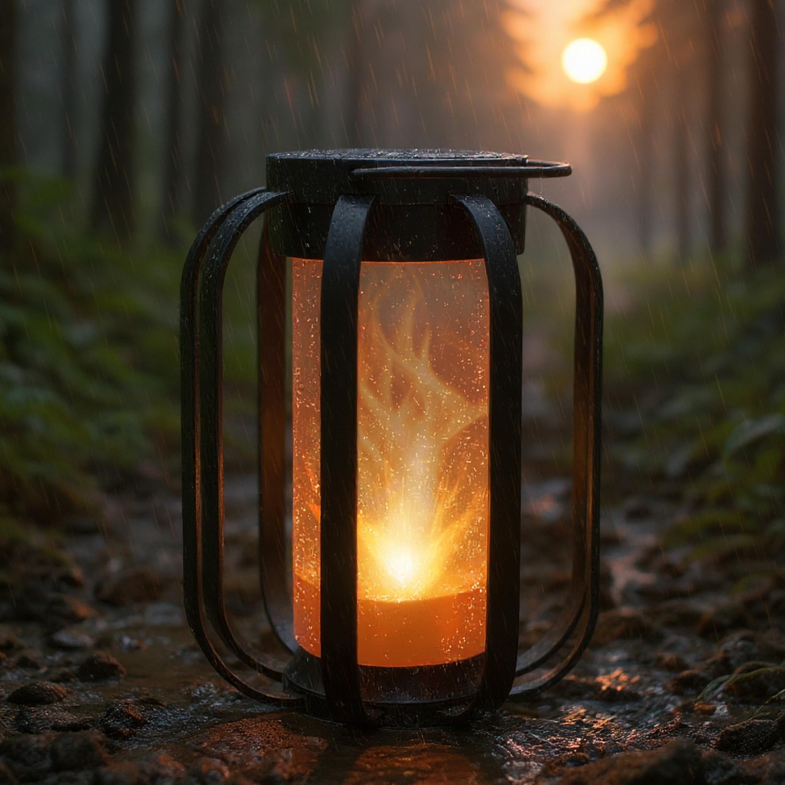 Moderne flamme lanterne