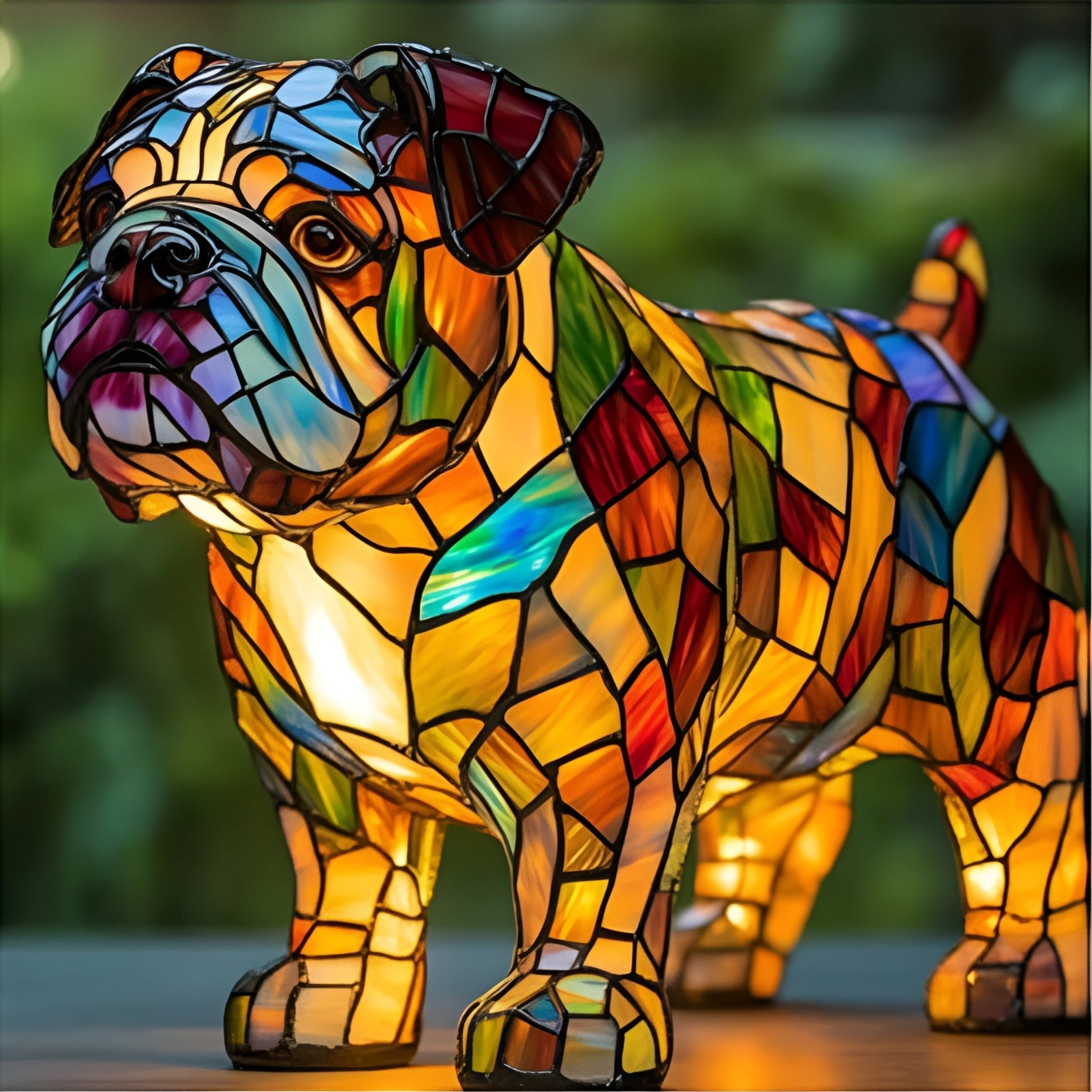 Thor | Magisk hundelampe i farvet glasdesign