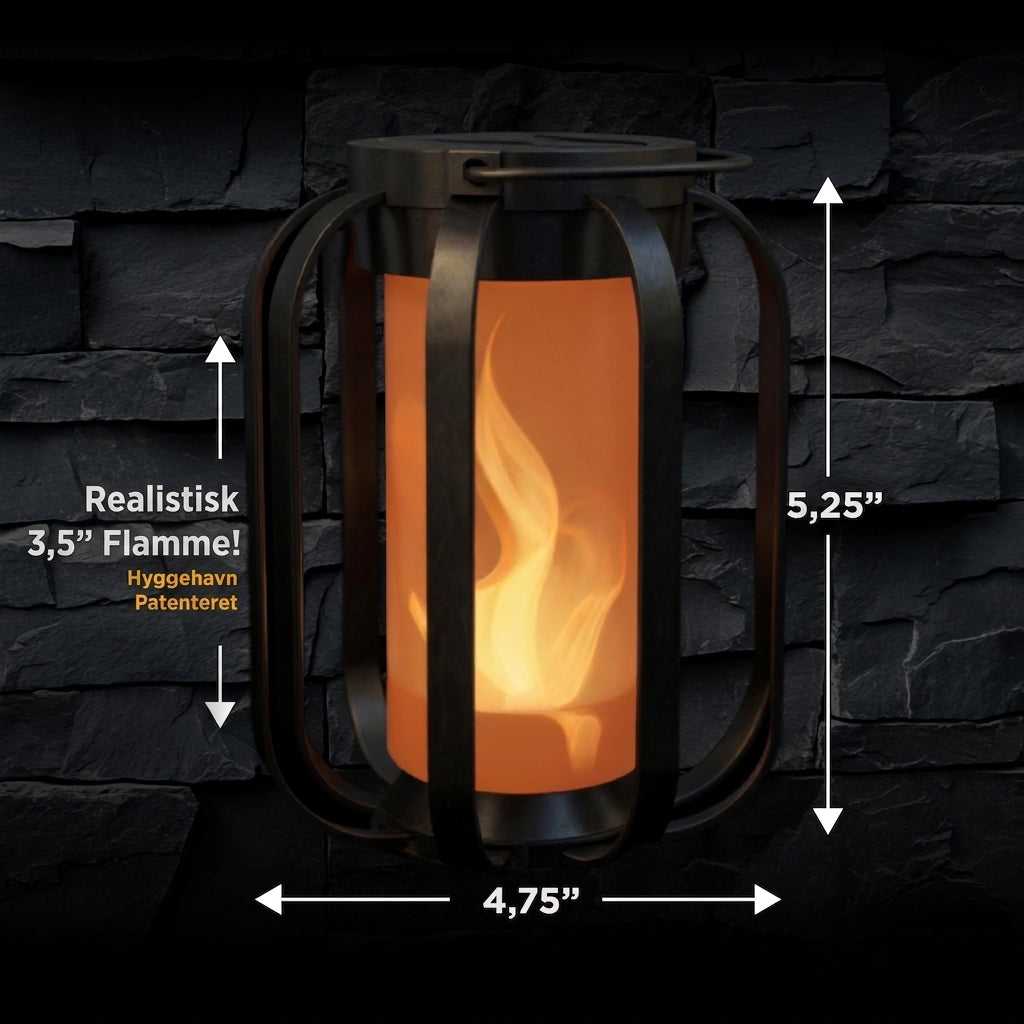 Moderne flamme lanterne