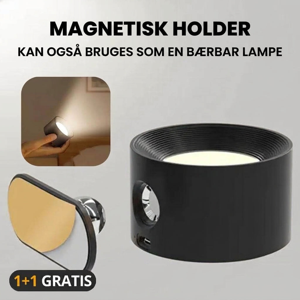 VægGlød | Trådløs Væglampe med Fjernbetjening – 80 Timers Batteritid